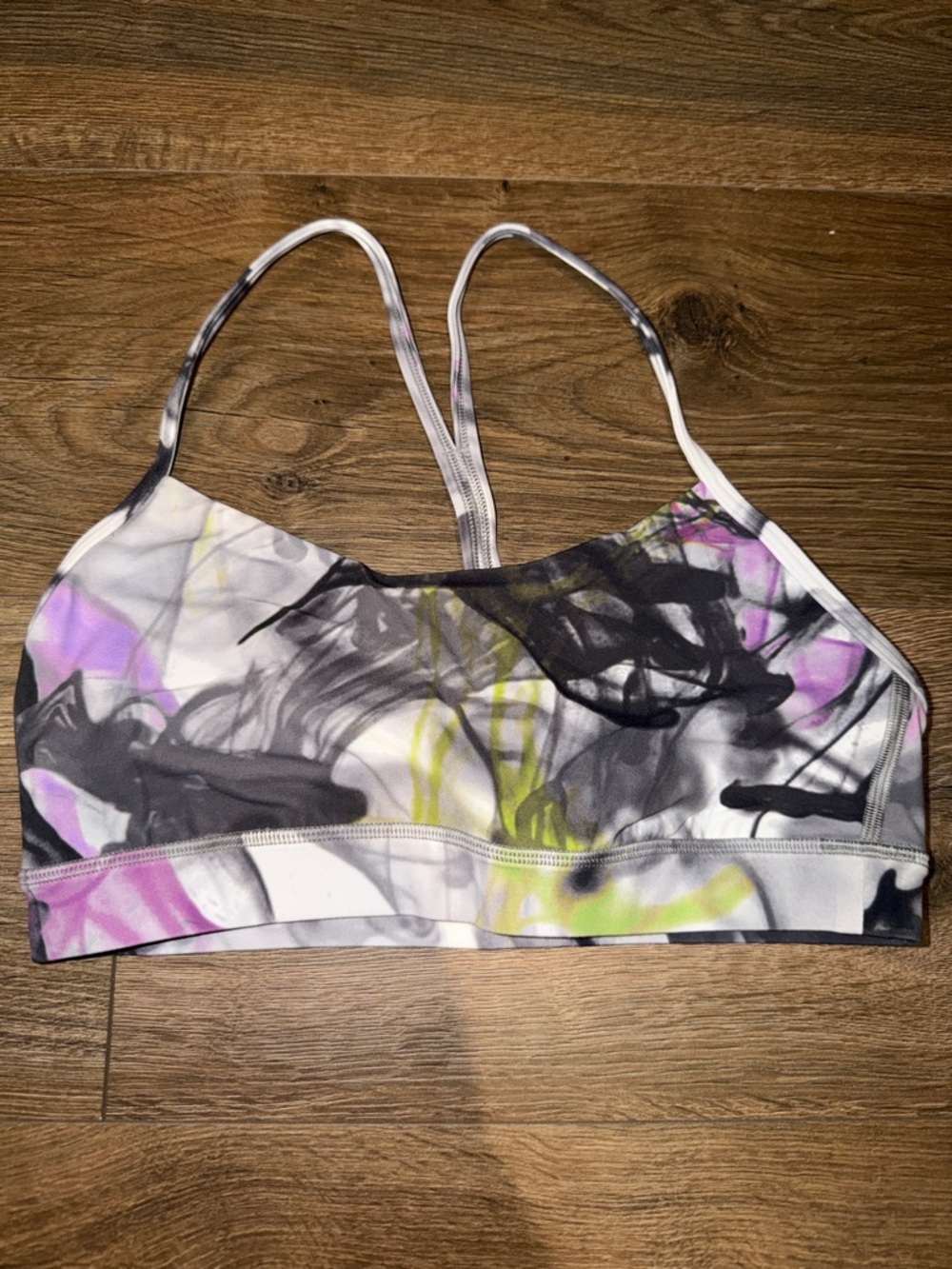 lululemon athletica White Multicolor Strappy Sports Bra